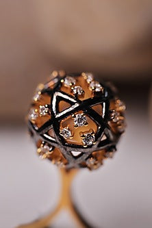 Gold Plated & Ruthenium Finish Ring In Recycled Sterling Silver