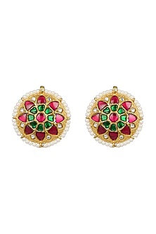Gold Finish Stud Earrings