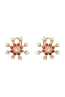 Gold Finish Kundan Earrings