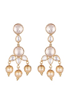 Gold Plated Kundan & Pearl Earrings