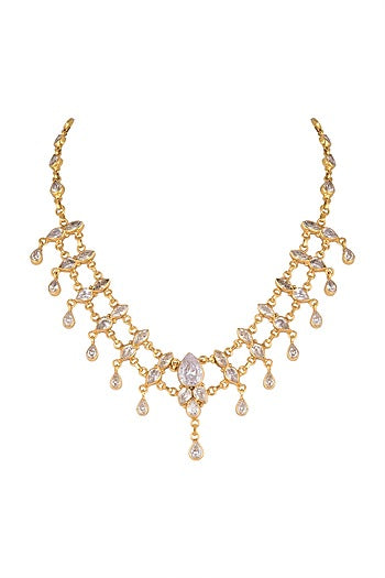 Gold Plated Zircon Necklace