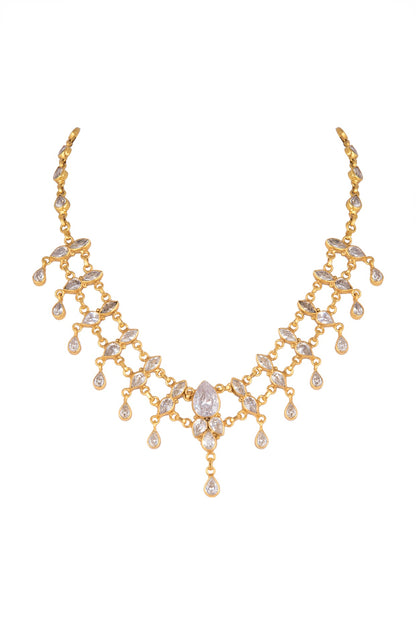 Gold Plated Zircon Necklace