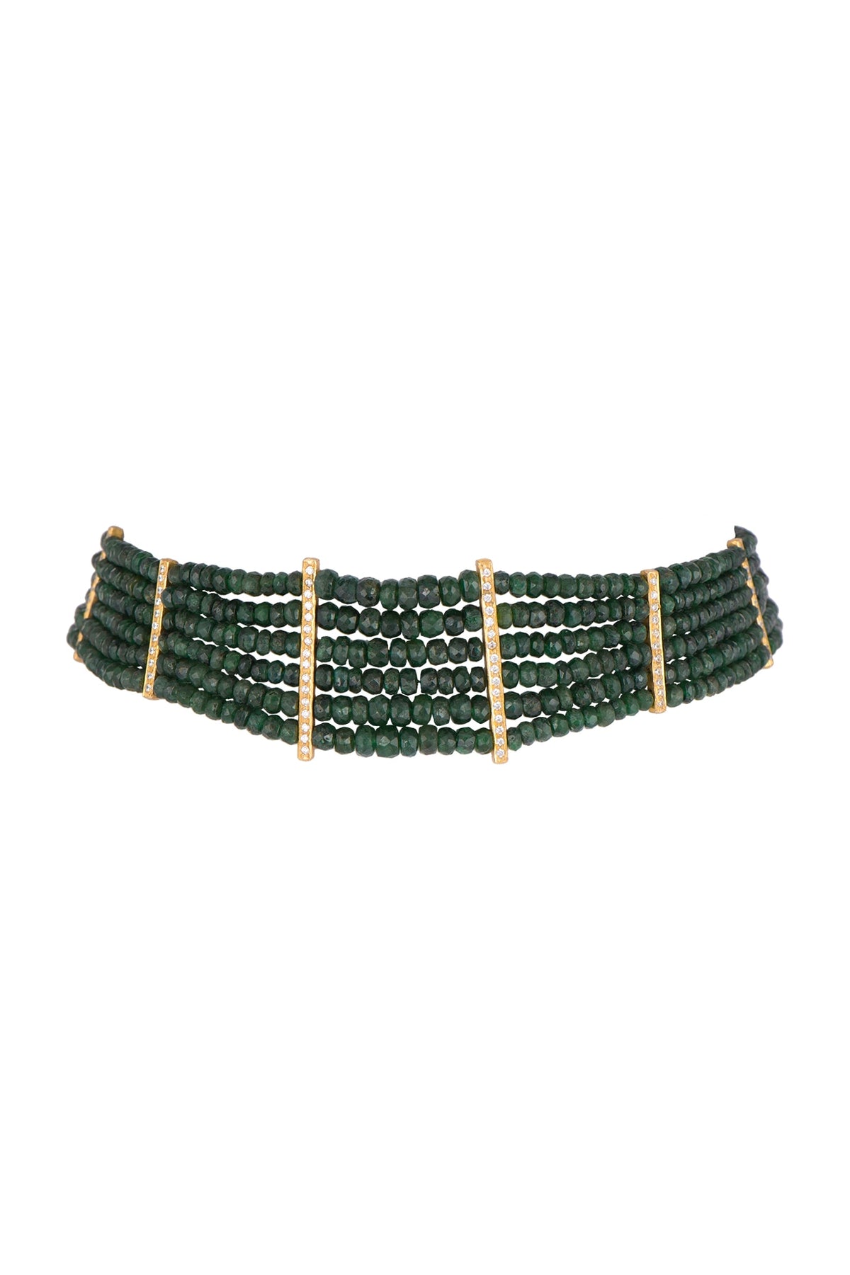 Gold Plated Cut Crystals Necklace