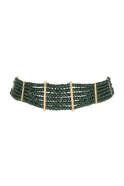 Gold Plated Cut Crystals Necklace