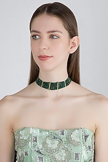 Gold Plated Cut Crystals Necklace