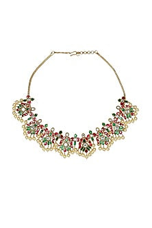 Gold Finish Kundan Necklace