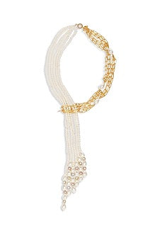 Gold Finish Handcrafted Shell Pearl Necklace