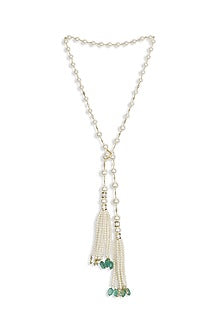 Gold Finish Necklace With Swarovski Beads