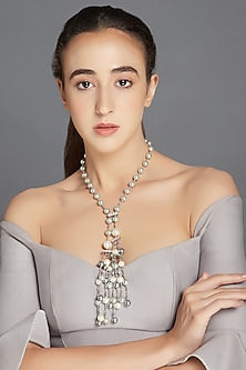 Silver Finish Swarovski Necklace