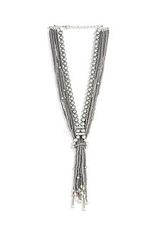 Silver Finish Necklace With Swarovski