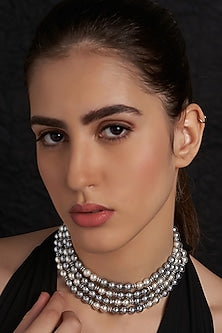White Finish Shell Pearl Necklace