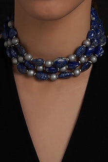 White Finish Beaded Necklace