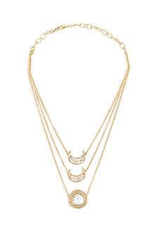 Gold Finish Hydro Moissanite Polki Necklace