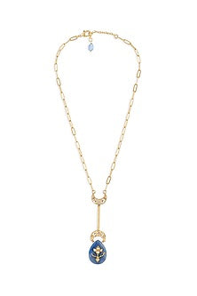 Gold Finish Cubic Zirconia Necklace
