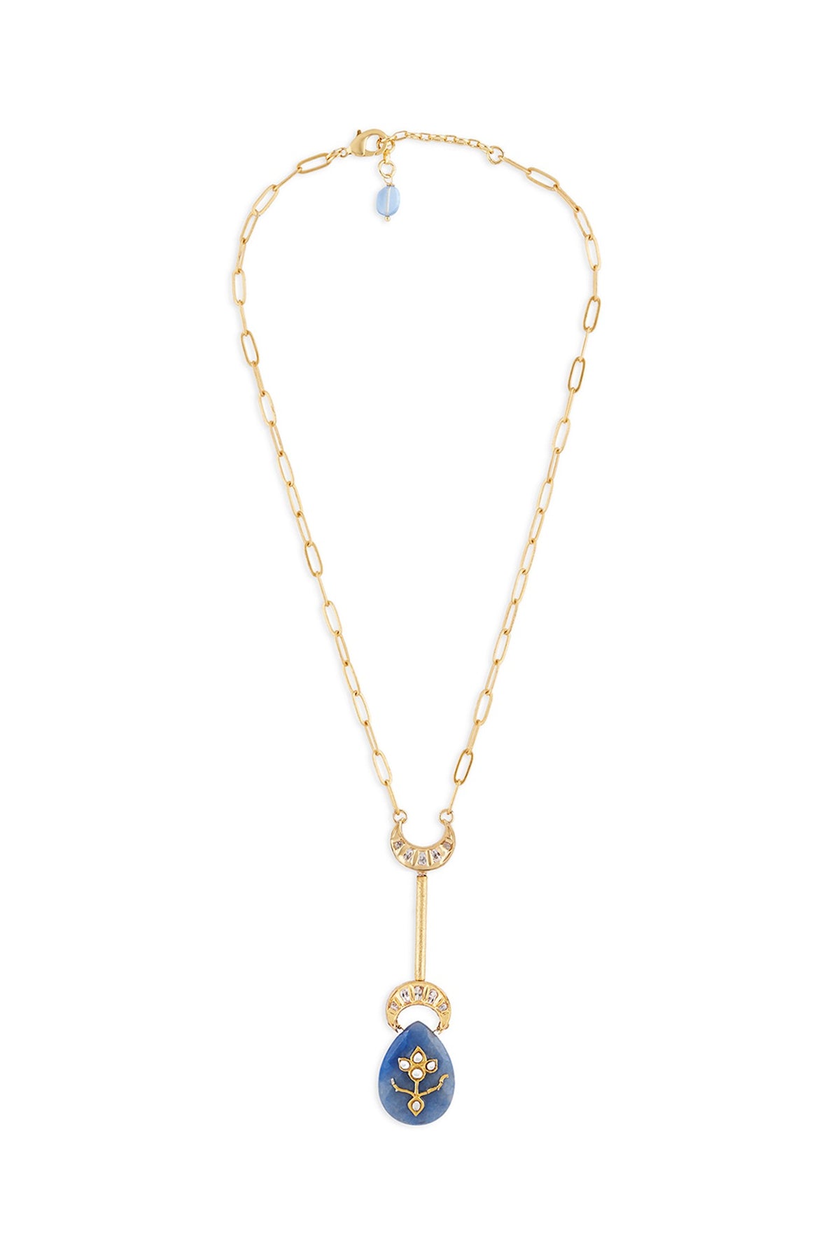 Gold Finish Cubic Zirconia Necklace