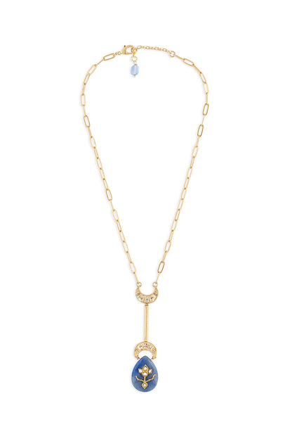 Gold Finish Cubic Zirconia Necklace
