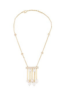 Gold Finish Freshwater Pearl Necklace