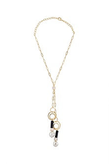 Gold Finish Baroque Pearl Necklace