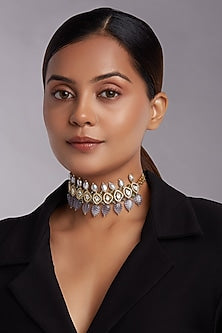 Gold Finish Choker Necklace