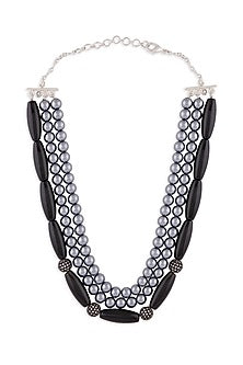 Gold Finish Black Onyx Necklace