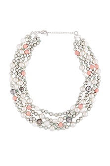 Multi-Colored Pearls Layered Necklace
