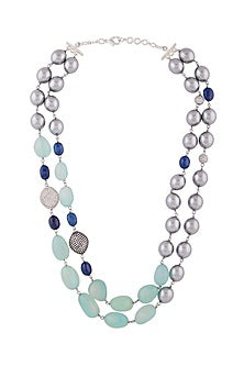 Blue Agate Layered Necklace