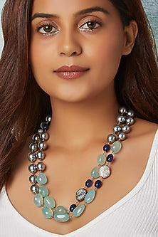 Blue Agate Layered Necklace