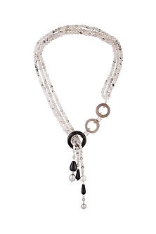 Grey Agate Scarf Necklace