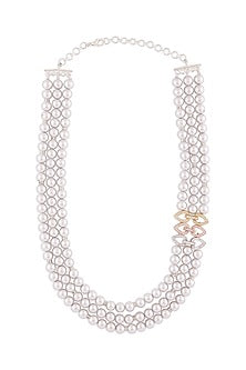 Grey Pearls Layered Necklace
