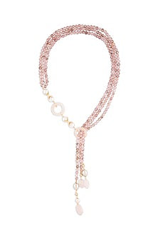 Pink Agate Scarf Necklace
