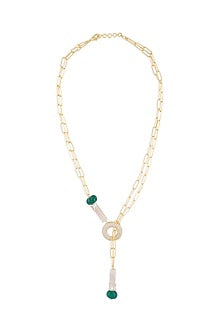 Blue & Green Onyx Scarf Necklace