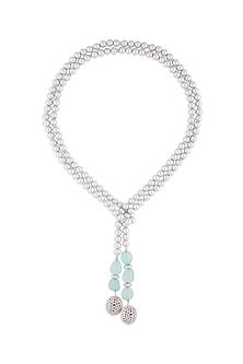 Pearls & Topaz Scarf Necklace