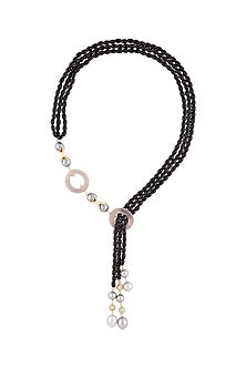 Black Onyx Scarf Necklace