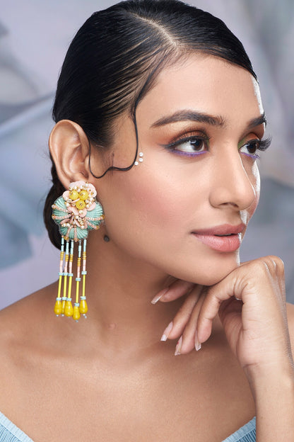 Shell Embellished Choker & Earrings Set 