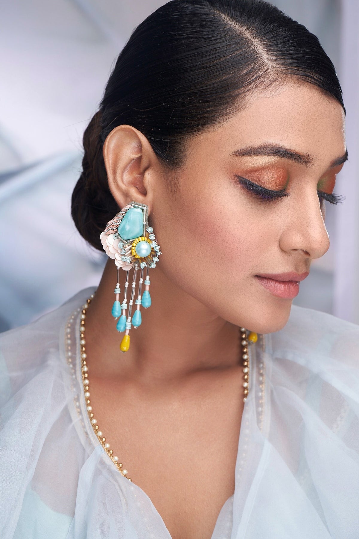 Tassel Drop Embellished Earrings 