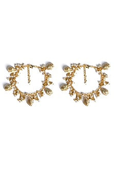 Gold Plated Beaded Hand Harness (Set of 2)