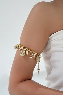 Gold Plated Beaded Hand Harness (Set of 2)