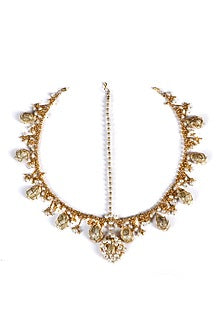 Gold Plated Shell Maang Tikka