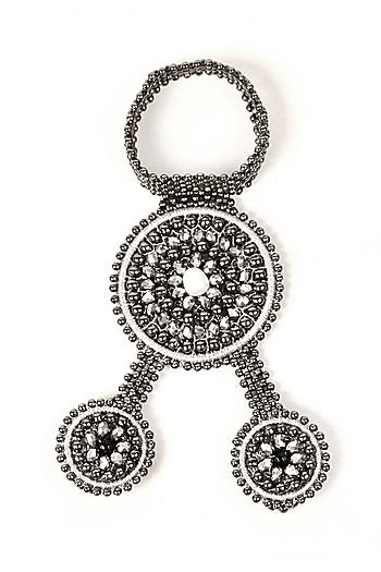 Two-Tone Finish Metal Ball Bracelet