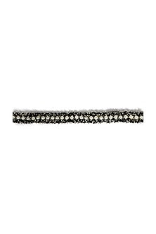 Two-Tone Finish Metal Bead & Stone Choker Necklace