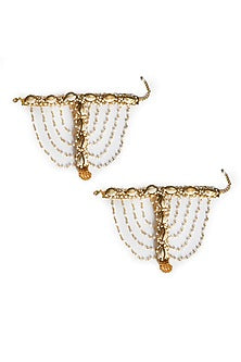Gold Plated Shell & Pearl Anklets