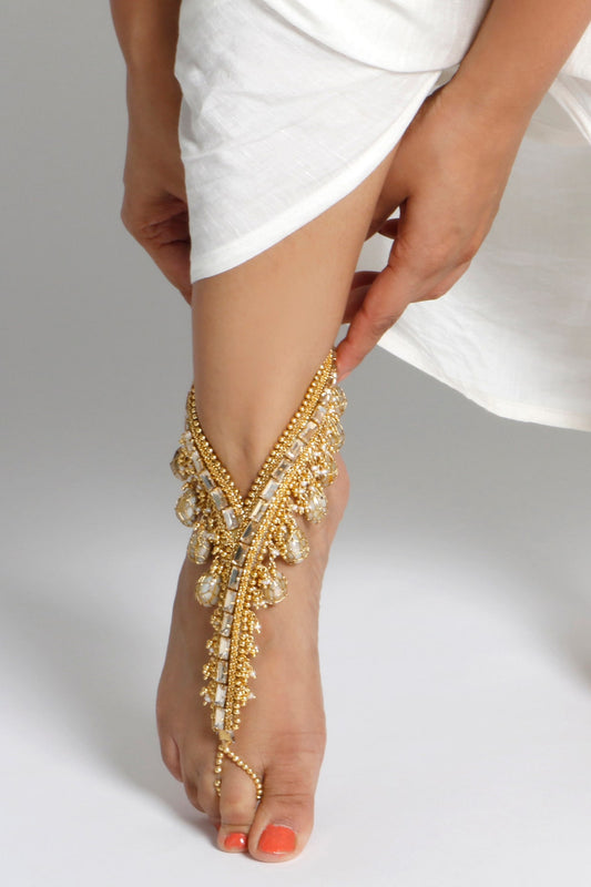 Gold Plated Pearl Anklet