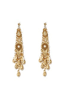 Gold Plated Pearls Dangler Earrings