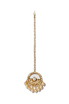 Gold Plated Pearls & Beads Maang Tikka