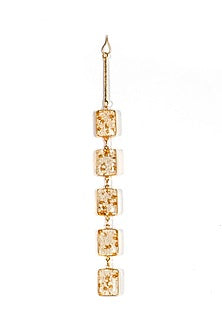 Gold Plated Enameled Maang Tikka