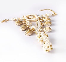 Gold Plated Pearl Hand Harness