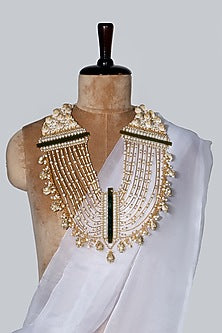 Gold Plated Pearls Long Necklace