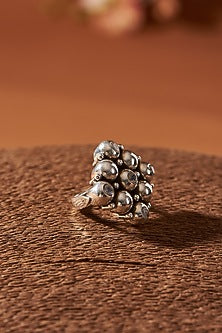 White Finish Moonstone Gemstone Ring In Sterling Silver