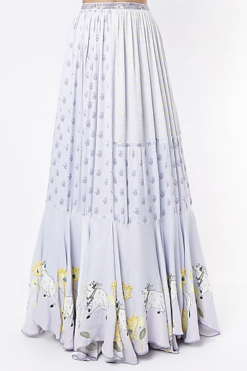 Lilac Kadakara Printed Skirt Set