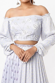 Lilac Kadakara Printed Skirt Set